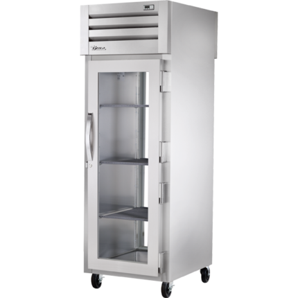 True STA1RPT-1G-1G-HC Pass-Thru Glass Front/Glass Rear Swing Doors Refrigerator with Hydrocarbon Refrigerant