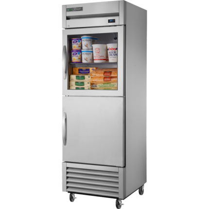 True TS-23-1-G-1-HC~FGD01 Reach-In Combination Half Swing Door Stainless Steel Refrigerator with Hydrocarbon Refrigerant