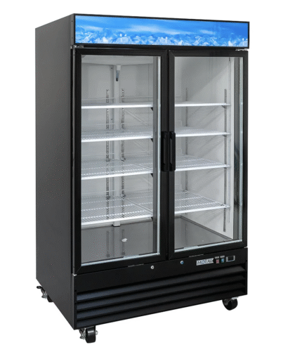 MoTak MGD-2DR-48-X 53 1/8" Two Section Glass Door Merchandiser