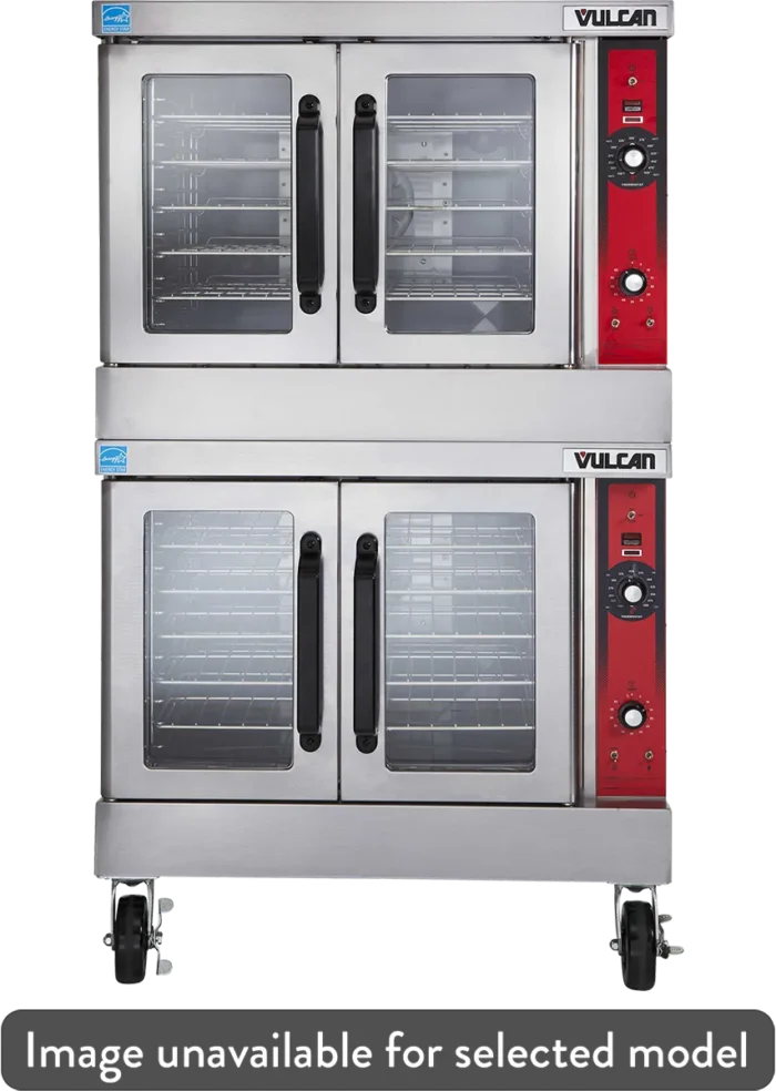 Vulcan VC66 Electric 46 1/4" Double Deck Restaurant Convection Oven with Solid State Controls Model: #VC66ED