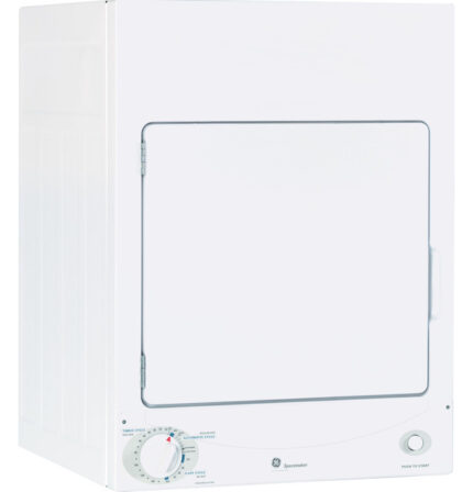 GE DSKS333ECWW Spacemaker® 120V 3.6 cu. ft. Capacity Stationary Electric Dryer