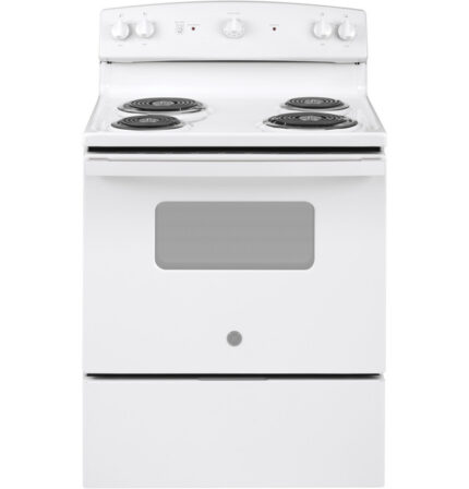 Range, 30", Electric, self clean, Color: White. GE Model# JBS160DMWW